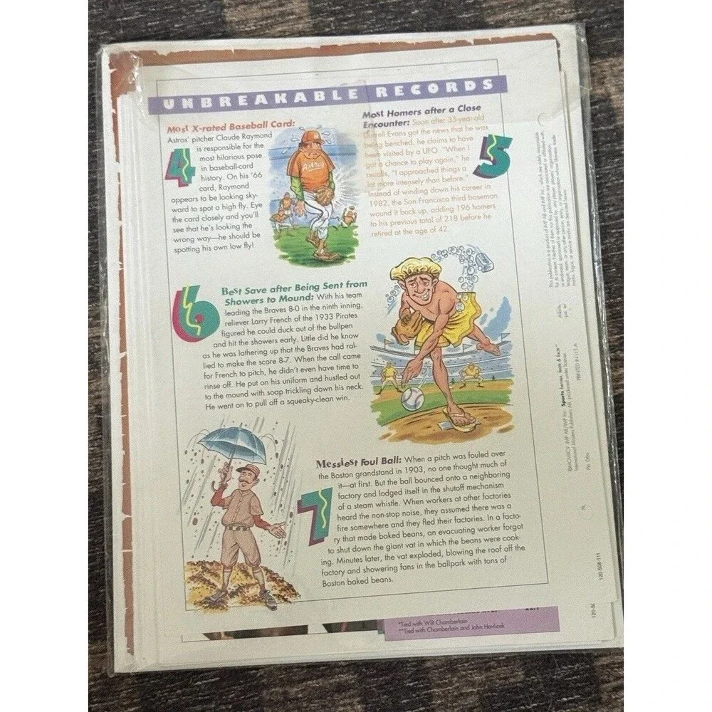 1993 Dinotopia Uncut Trading Card Sheet Sports Illustrated For Kids Promo
